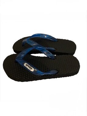 Locals 3Y 5 womens blue flip flop sandals slip on beach outdoor Hawaiian